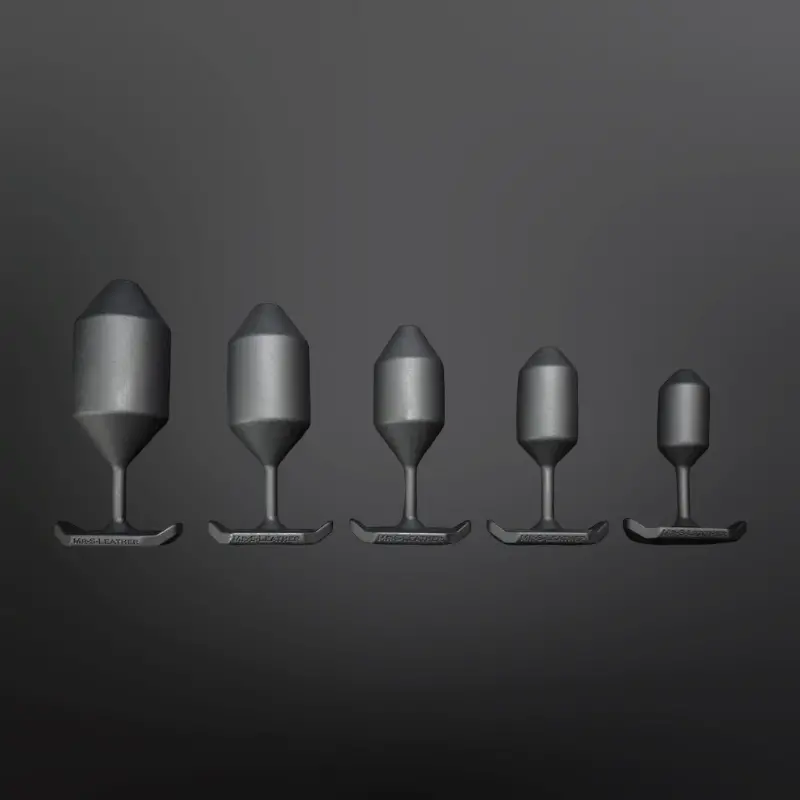 WMCBP Mr. S Leather plug anal silicona, núcleo acero S-XXL | Dark-Ink