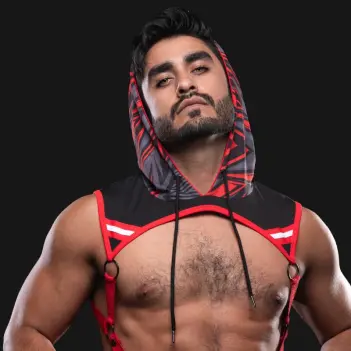 CB13 Lightning Harness Hoodie, abnehmbare Kapuze | Dark-Ink