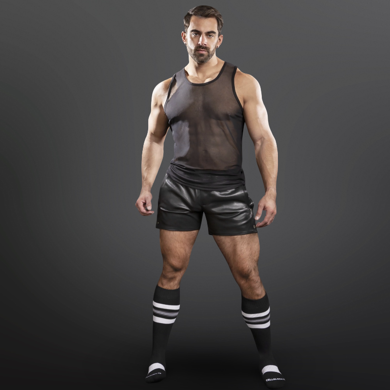 Void vegan leather snap up short