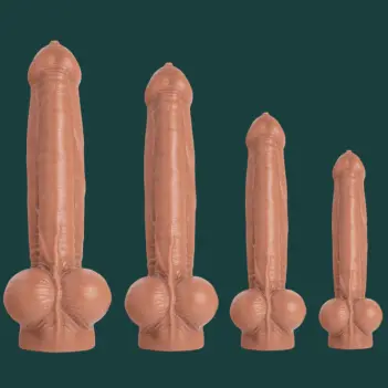 Hankey's Toys Lampwick Cut Realistic Dildo, circumcised | Dark-Ink