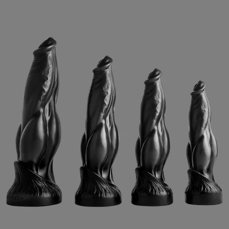 Hankey's Toys Beowulf Fantasy Dildo, canine knot 4 sizes | Dark-Ink