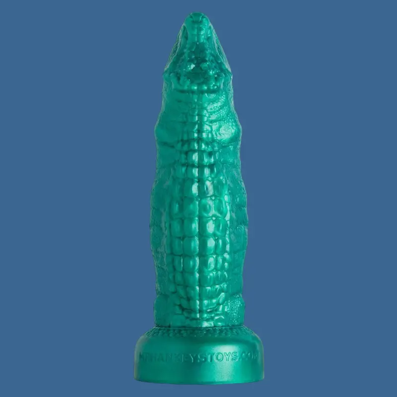 Hankey's Toys Cockadile Fantasy Dildo, reptile scales | Dark-Ink