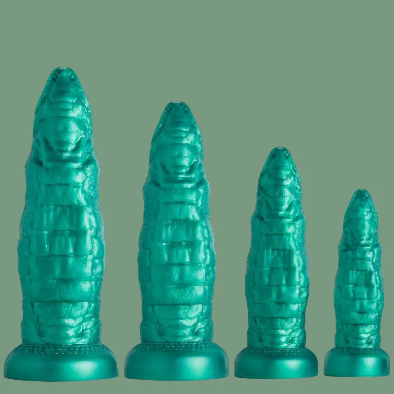 Hankey's Toys Cockadile Fantasy Dildo, reptile scales | Dark-Ink