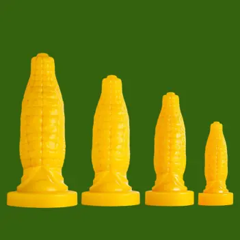 Hankey's Toys Corn Fantasy Dildo, full-shaft grain texture | Dark-Ink