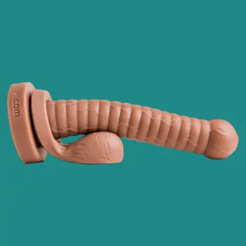 Hankey's Toys Cyclops Fantasy Dildo, 17 ridges, 12" | Dark-Ink