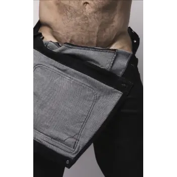 CB13 Axel Jeans-Latzhose, Rückenreißverschluss | Dark-Ink