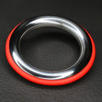 DARKLINE Cazzo Penisring, Edelstahl mit Silikonband | Dark-Ink