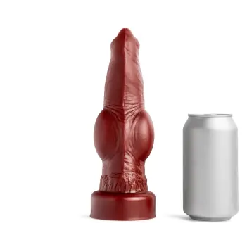 Hankey's Toys Dog Dildo, skulptierter Knoten, 4 Größen | Dark-Ink