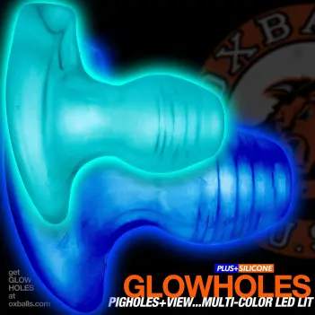 Plug anal hueco Oxballs Glowhole, LED 45 colores | Dark-Ink