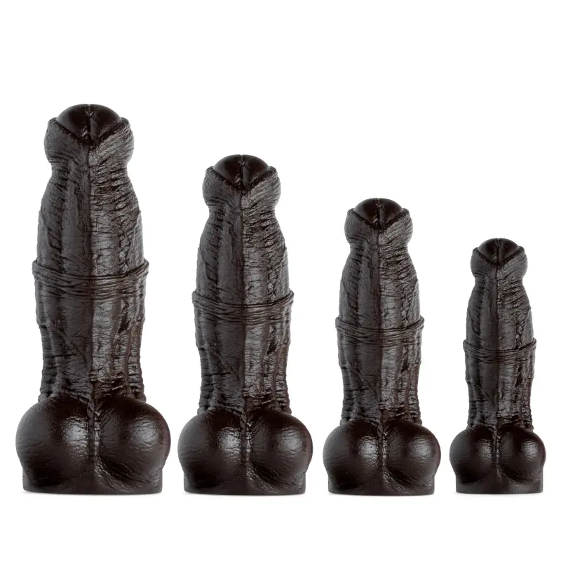 Hankey's Toys Minotaur Fantasy-Dildo, Kugelkopf, 5 Größen | Dark-Ink