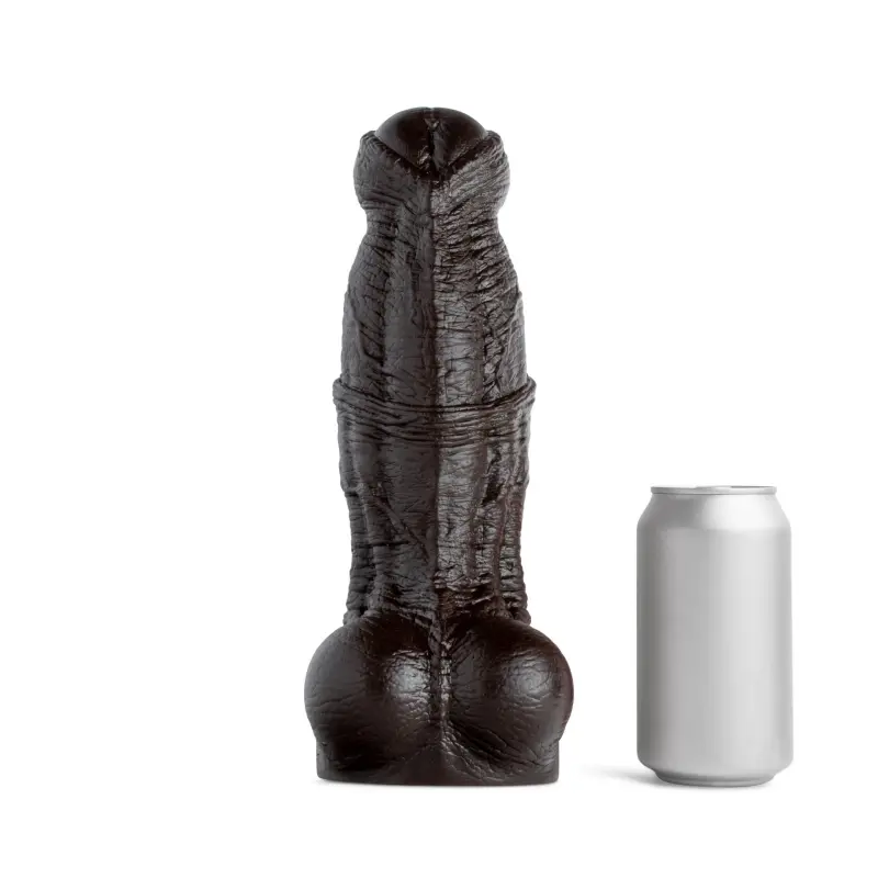 Hankey's Toys Minotaur Fantasy-Dildo, Kugelkopf, 5 Größen | Dark-Ink
