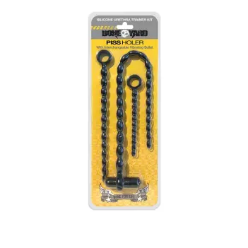 Boneyard Piss Holer Urethral Sound: 3 sizes, 7-speed bullet | Dark-Ink