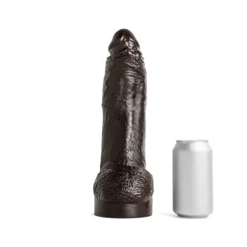 Hankey's Toys Ray Diesel Realistic Dildo, lifecast, harness | Dark-Ink
