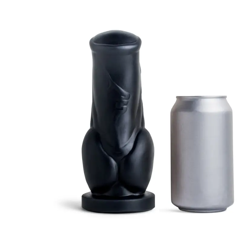 Hankey's Toys Solatok Fantasy-Dildo, Knot-Basis, 3 Größen | Dark-Ink
