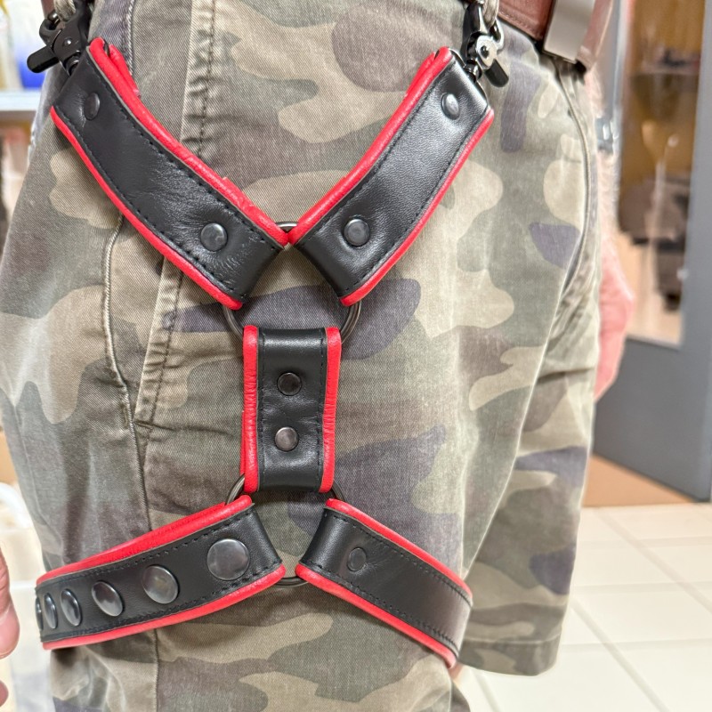 Thigh leather harness