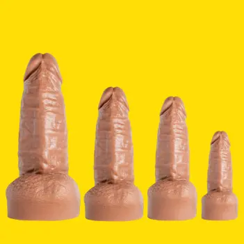 Hankey's Toys CockMaker Realistic Silicone Dildo, 4 sizes | Dark-Ink