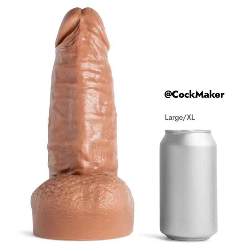 Hankey's Toys CockMaker Realistic Silicone Dildo, 4 sizes | Dark-Ink