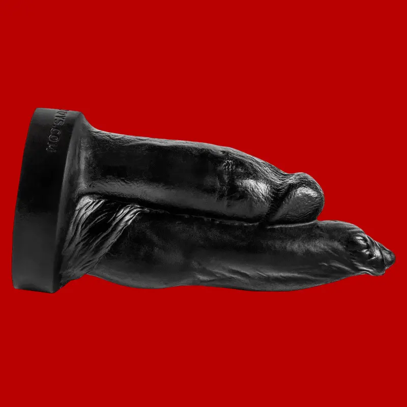 Hankey's Toys Doppel-Dildo, zwei Knoten-Köpfe, 4 Größen | Dark-Ink