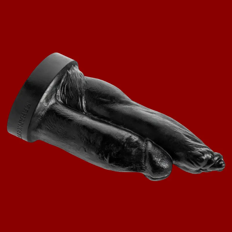 Hankey's Toys Doppel-Dildo, zwei Knoten-Köpfe, 4 Größen | Dark-Ink