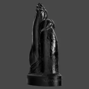Hankey's Toys Doppel-Dildo, zwei Knoten-Köpfe, 4 Größen | Dark-Ink