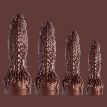 Hankey's Toys Dildos & Dragons Fantasy-Dildo, Schuppen | Dark-Ink