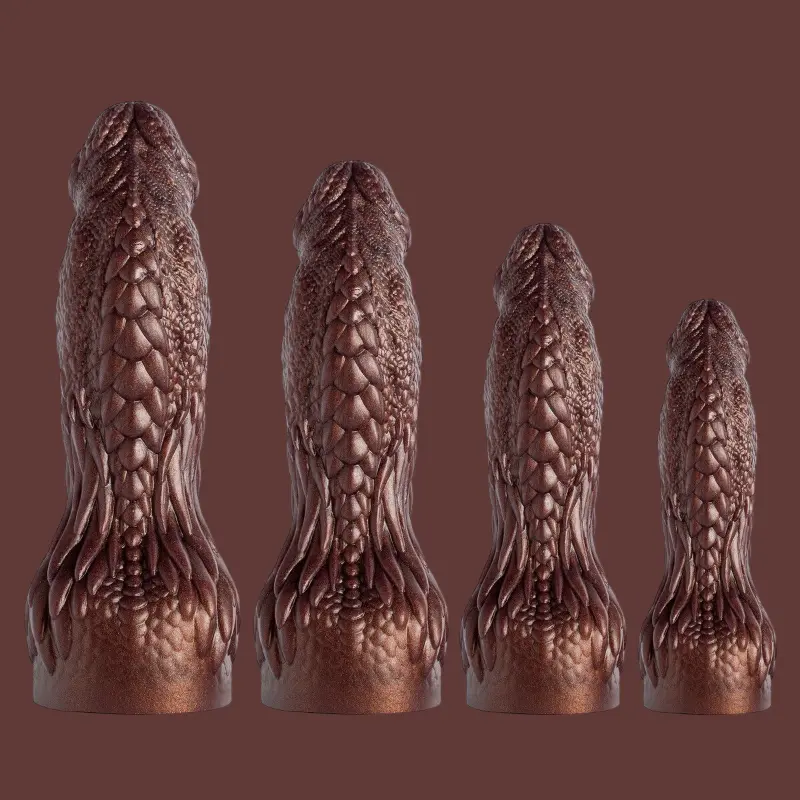 Hankey's Toys Dildos & Dragons Fantasy-Dildo, Schuppen | Dark-Ink