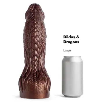 Hankey's Toys Dildos & Dragons Fantasy-Dildo, Schuppen | Dark-Ink