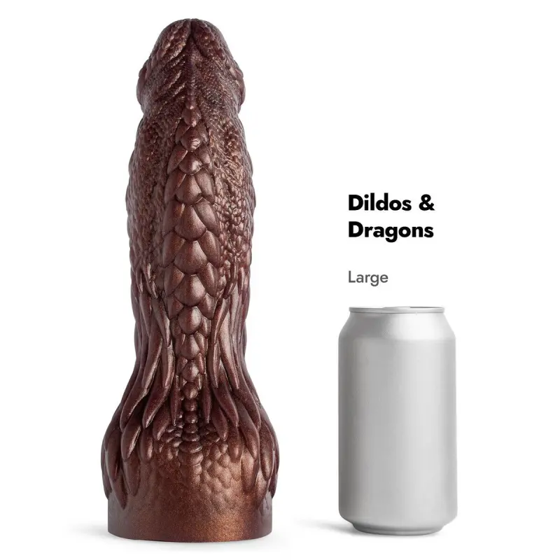 Hankey's Toys Dildos & Dragons Fantasy-Dildo, Schuppen | Dark-Ink