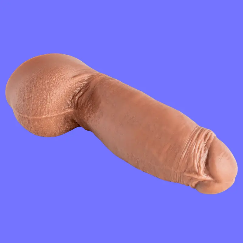Hankey's Toys The Mikey Uncut Realistic Dildo, 4 sizes | Dark-Ink