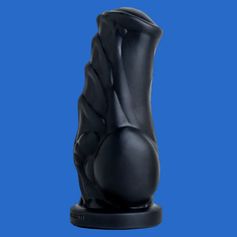 Hankey's Toys Solatok Fantasy-Dildo, Knot-Basis, 3 Größen | Dark-Ink
