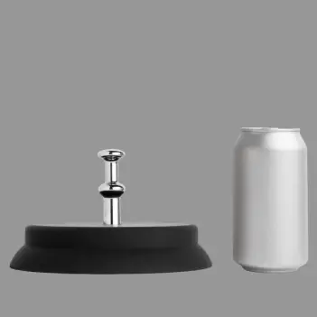 Ventosa para dildo Hankey's Toys 7", base XXL espiga alu | Dark-Ink