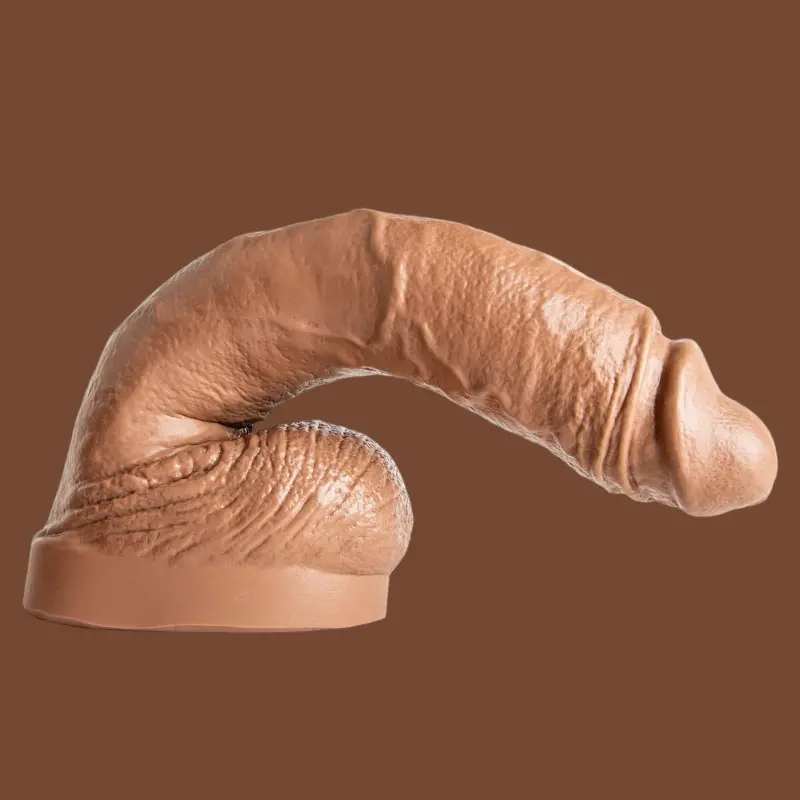Hankey's Toys Ray Diesel Realistic Dildo, lifecast, harness | Dark-Ink