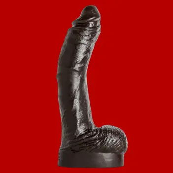 Hankey's Toys Ray Diesel Realistic Dildo, lifecast, harness | Dark-Ink