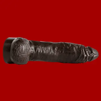 Hankey's Toys Ray Diesel Realistic Dildo, lifecast, harness | Dark-Ink