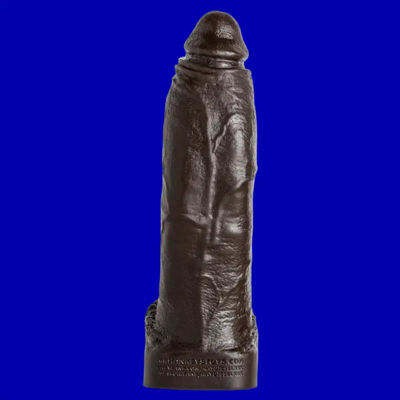 Hankey's Toys Ray Diesel Realistic Dildo, lifecast, harness | Dark-Ink