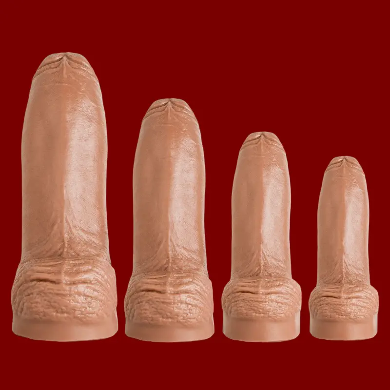 Hankey's Toys Machoman Realistic Dildo, uncut lifecast | Dark-Ink