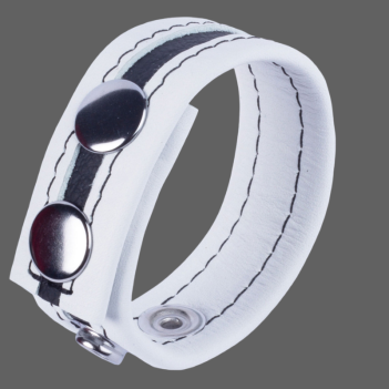 Royal leather black striped cockstrap