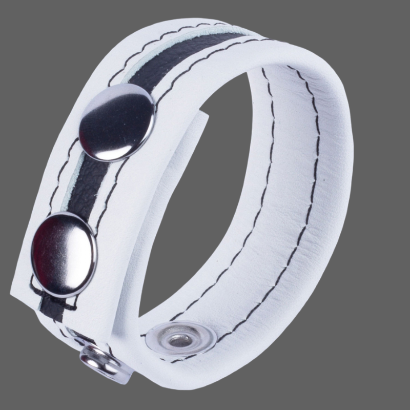 Royal leather black striped cockstrap