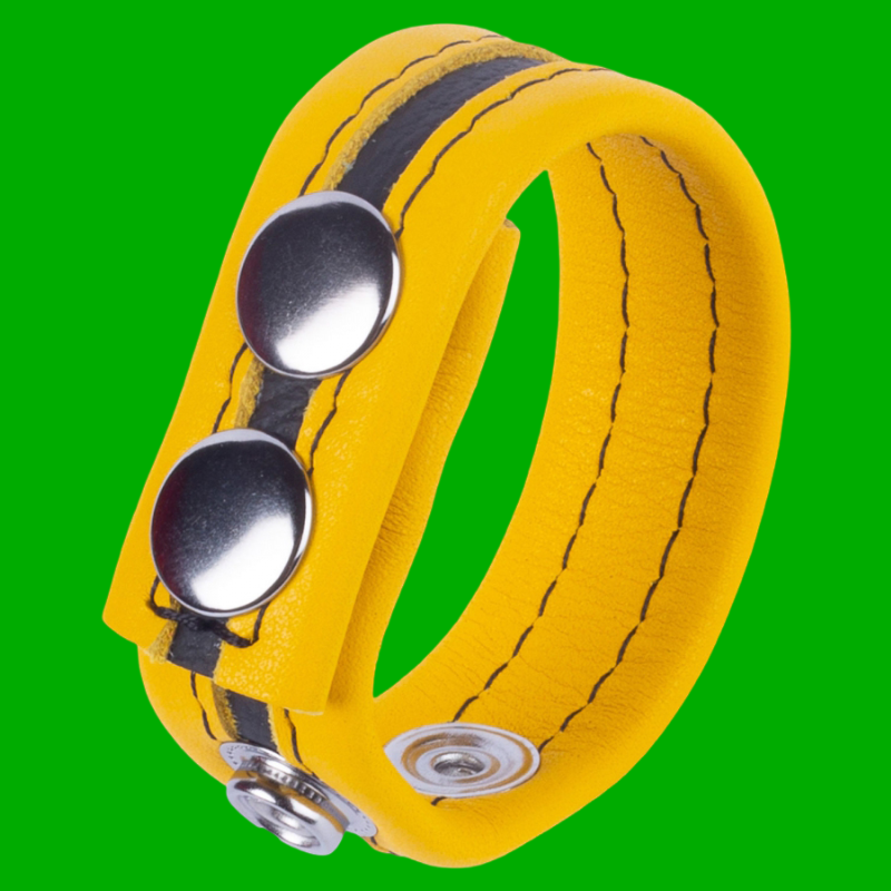 Royal leather black striped cockstrap