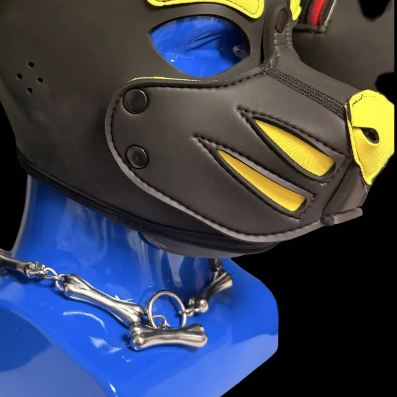 Bone Collar – Stainless Steel Puppy Play Collar | Dark-Ink