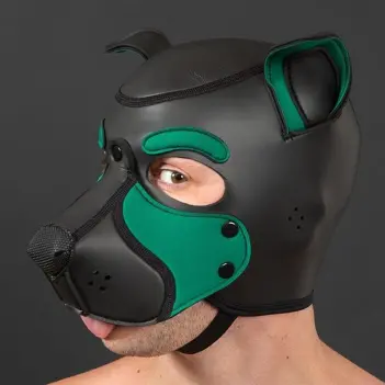 Cagoule puppy Frisky Hunter Mr S Leather, museau 16 coloris | Dark-Ink
