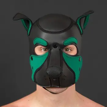 Frisky Hunter Pup Hood Mr S Leather, 16 muzzle colors | Dark-Ink