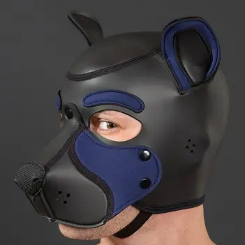 Frisky Navy Pup Hood Mr S Leather, Schnauze tauschen | Dark-Ink