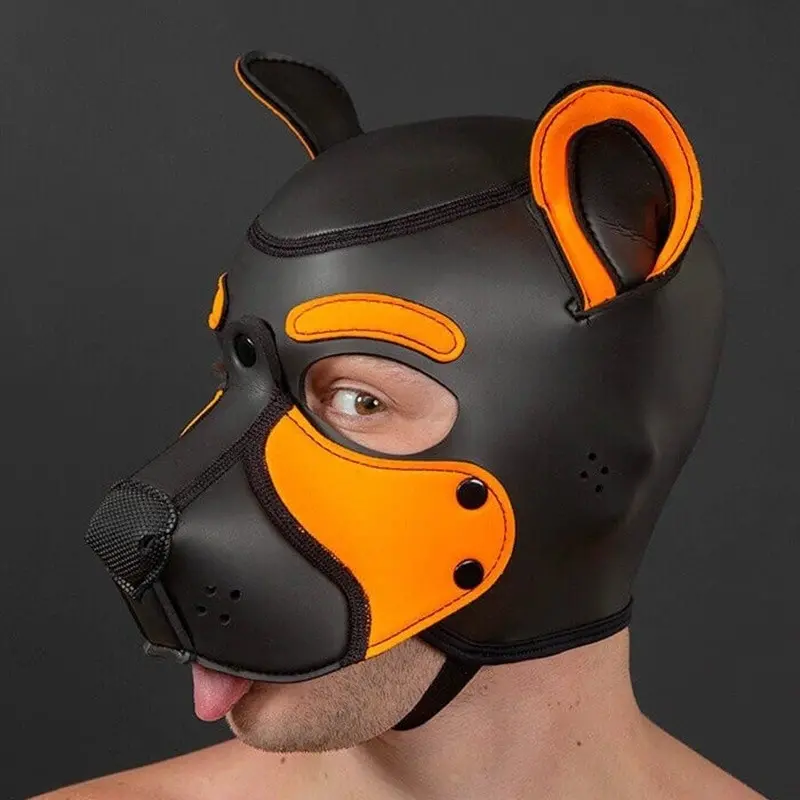Frisky Orange Pup Hood Mr S Leather, Schnauzenkurve | Dark-Ink