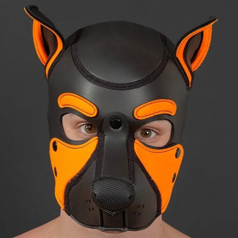 Frisky Orange Pup Hood Mr S Leather, Schnauzenkurve | Dark-Ink