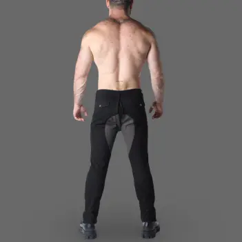 CB13 Brigade Twill Zipper Pant, Satteldetail, schwarz | Dark-Ink