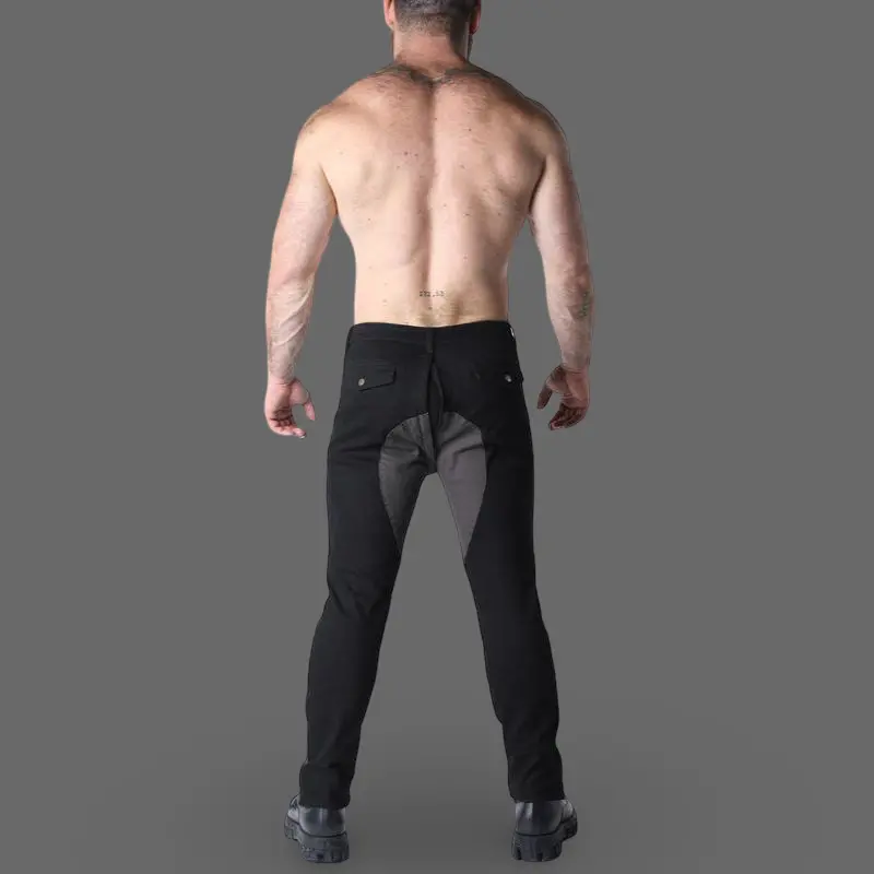 CB13 Brigade Twill Zipper Pant, Satteldetail, schwarz | Dark-Ink