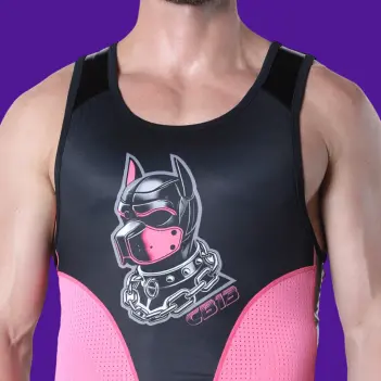 CB13 Dark Pup Jockstrap Pink, pinkes Mesh, Pup Play | Dark-Ink