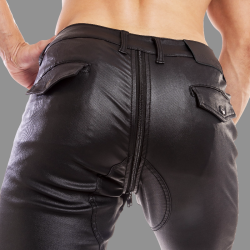 Slick carpenter zipper pant