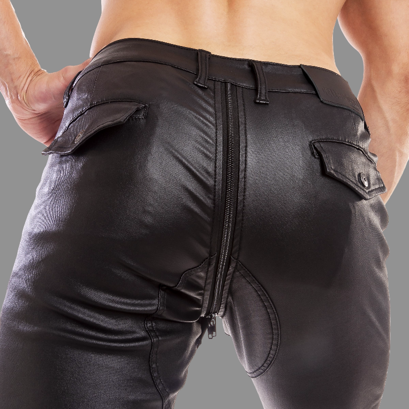 Slick carpenter zipper pant